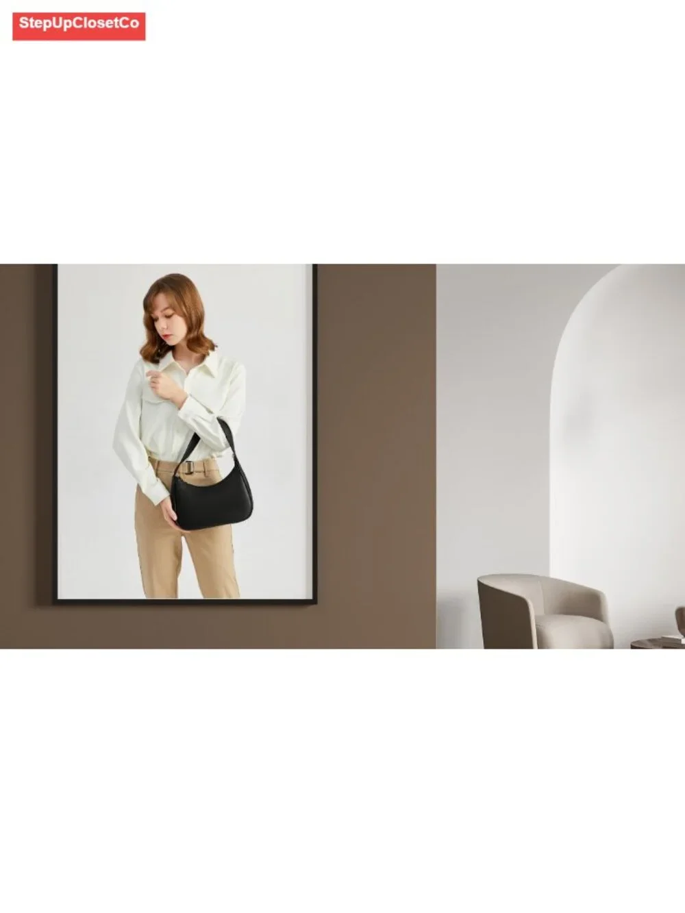 Women's Hobo Shoulder Bag PU Leather Zipper Purse Crossbody Tote